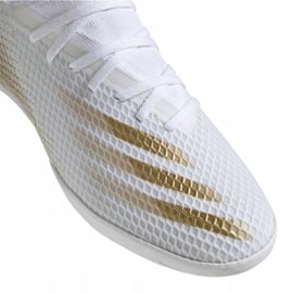 Buty piłkarskie adidas X Ghosted.3 In M EG8204 białe czarny, biały, złoty 3