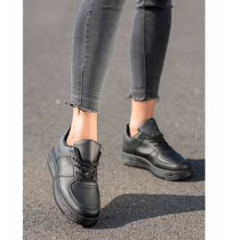 SHELOVET Sneakersy Na Platformie czarne 1