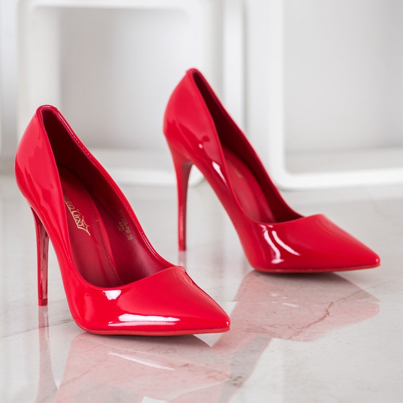 Queentina Lakierowane Czerwone Szpilki 1