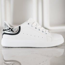 SHELOVET Wygodne Białe Sneakersy 4