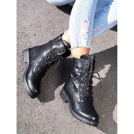 Queentina Wysokie Czarne Workery 2