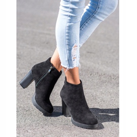 Goodin Botki Z Matowym Obcasem czarne 1