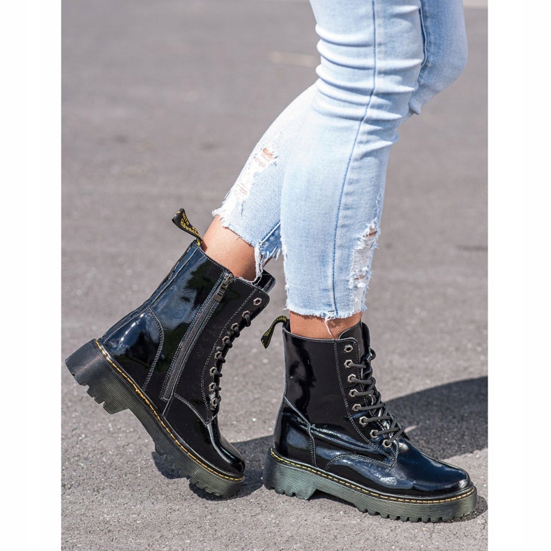 Skórzane Workery VINCEZA czarne 1