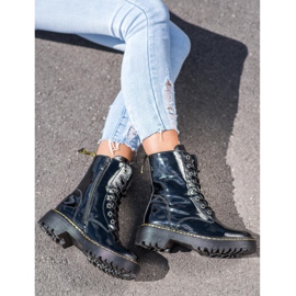 Skórzane Workery VINCEZA czarne 2