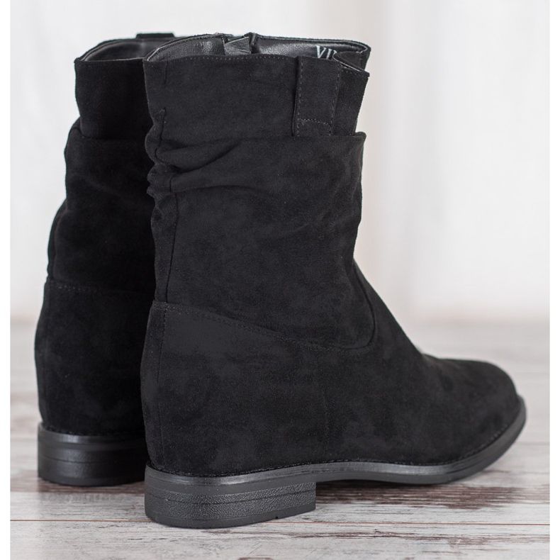 Kowbojki Na Koturnie VINCEZA czarne 2