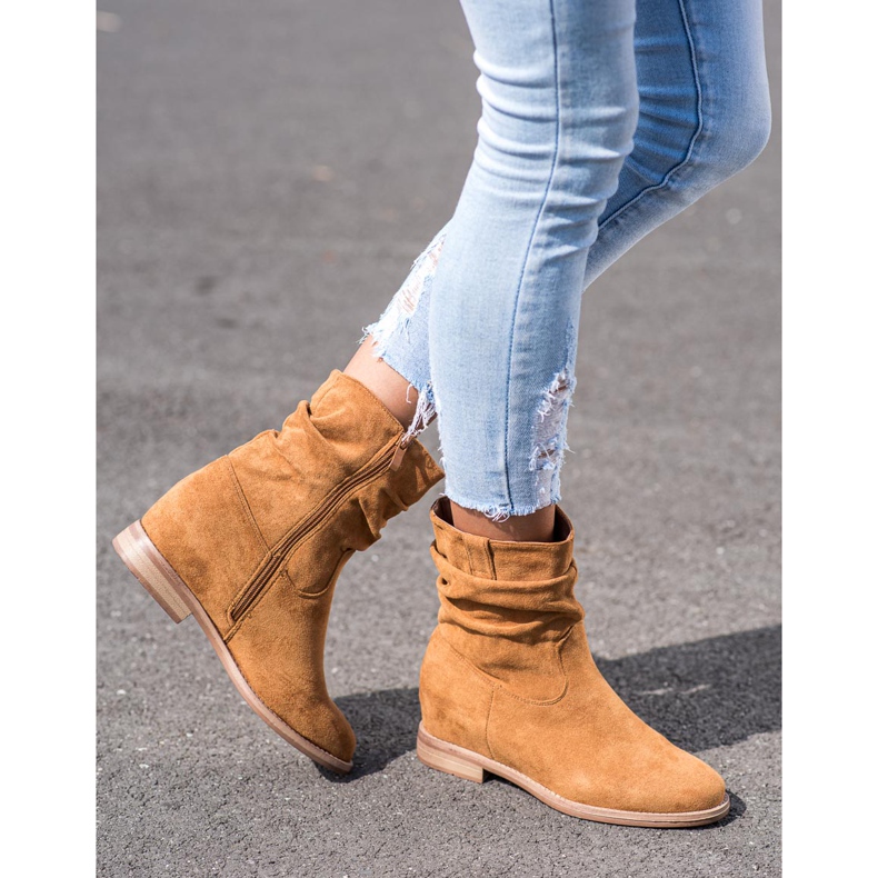 Kowbojki Na Koturnie VINCEZA brązowe 1