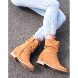 Kowbojki Na Koturnie VINCEZA brązowe 2