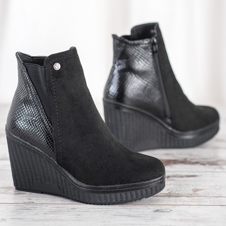 Goodin Botki Na Koturnie czarne 1