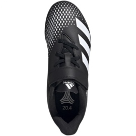Buty piłkarskie adidas Predator 20.4 H&L Tf Jr FW9225 białe czarne 1