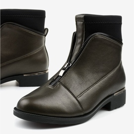 Brązowe botki damskie z litami Tyrell 1