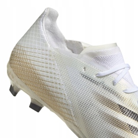 Buty piłkarskie adidas X Ghosted.1 Fg Jr EG8181 białe czarny, biały, złoty 2