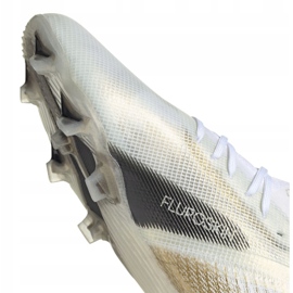 Buty piłkarskie adidas X Ghosted.1 Fg Jr EG8181 białe czarny, biały, złoty 3
