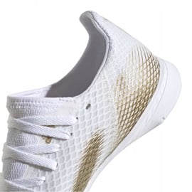 Buty piłkarskie adidas X Ghosted.3 In Jr EG8225 szary/srebrny, biały, złoty białe 1
