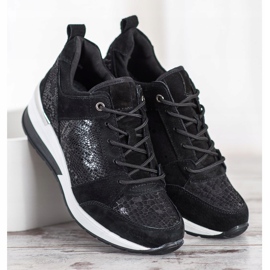 Filippo Czarne Sneakersy Ze Skóry 1