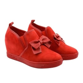 Czerwone sneakersy z kokardą Tifi 3