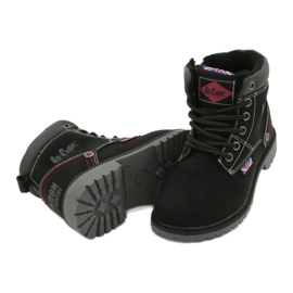 Dziecięce traperki wiązane na suwak czarne Lee Cooper 3