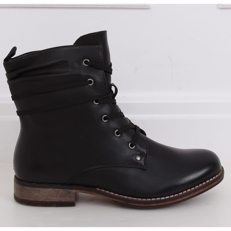 Botki sznurowane glany czarne PG08 Black 2