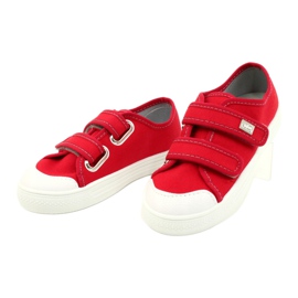 Befado obuwie dziecięce 440X012 białe czerwone 3