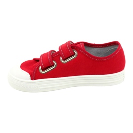 Befado obuwie dziecięce 440X012 białe czerwone 2