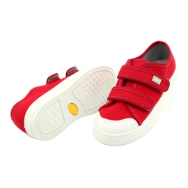 Befado obuwie dziecięce 440X012 białe czerwone 4