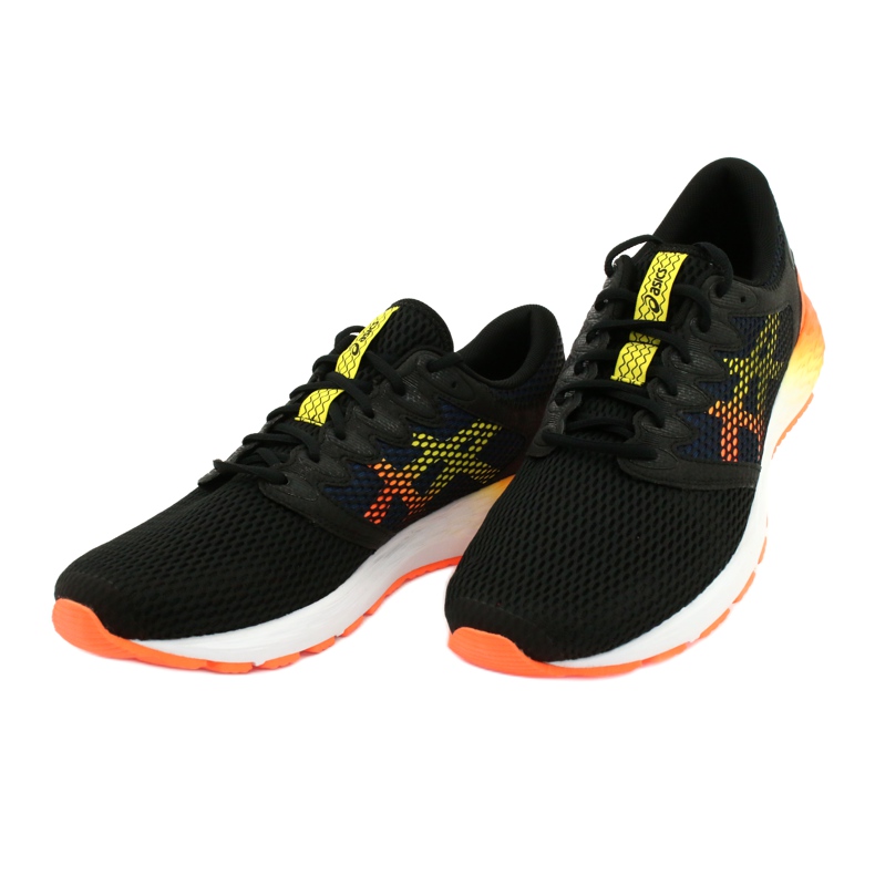 Buty biegowe Asics RoadHawk Ff 2 M 1011A136-005 czarne granatowe pomarańczowe żółte 2