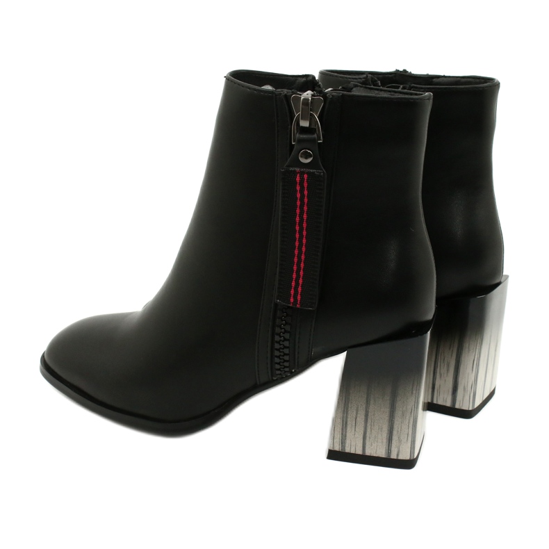 Damskie Stylowe Botki na słupku czarne Filippo DBT1548/20 BK 3