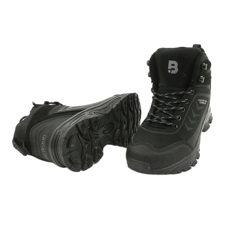 McBraun Wysokie trekkingi sportowe softshell czarne 9TR37-1405 3