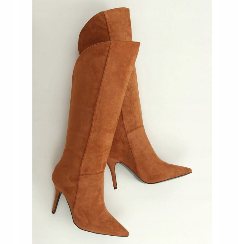 Kozaki na szpilce camel RB56P Camel brązowe 1