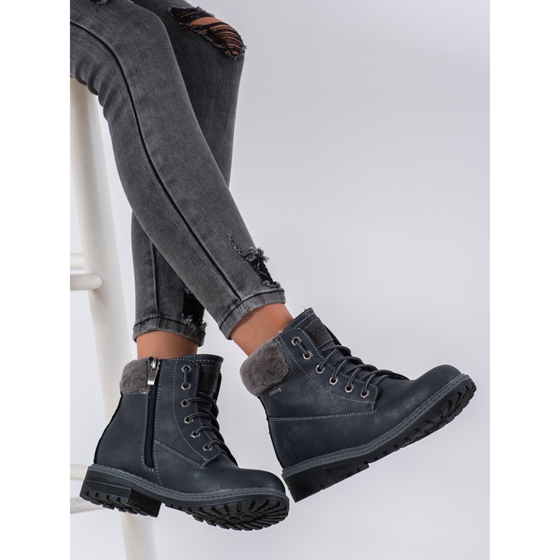 Goodin Granatowe Traperki niebieskie 1