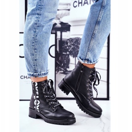 Vinceza Botki Damskie Trapery Czarne Verso białe 1