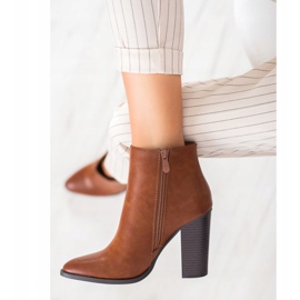 Seastar Klasyczne Botki Na Słupku brązowe 2