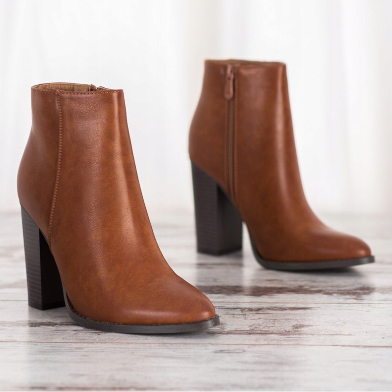 Seastar Klasyczne Botki Na Słupku brązowe 1