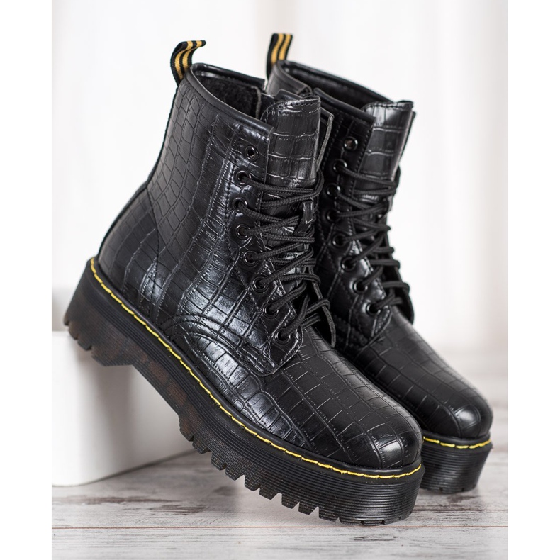 Seastar Workery Na Platformie czarne 1