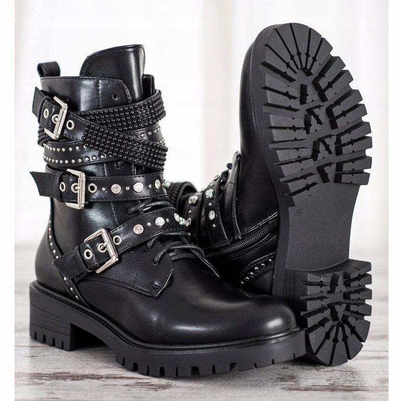 Seastar Zdobione Workery czarne 1