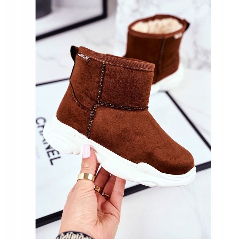 Dziecięce Botki Big Star Śniegowce Camel GG374086 brązowe wielokolorowe 1