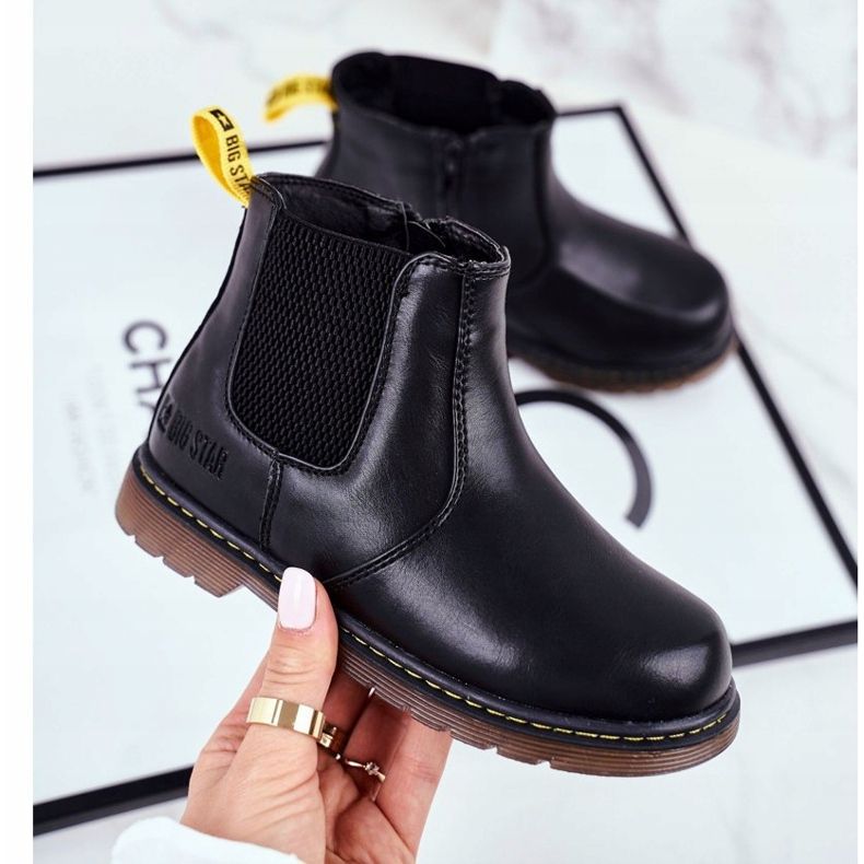 Dziecięce Botki Sztyblety Big Star Czarne GG374080 1