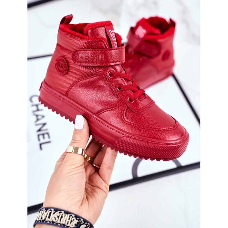 Trzewiki Dziecięce Big Star Ocieplane Czerwone GG374042 1