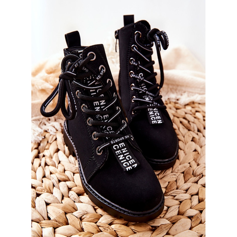 Vinceza Dziecięce Botki Workery Czarne Mini Aspen 1