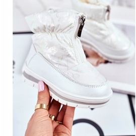 WEESTEP Dziecięce Śniegowce Ocieplane Wełną Białe Bubbles 2