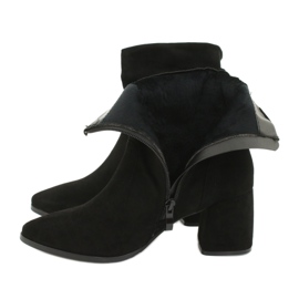 M.Daszyński Botki zamszowe Czarne MR2025-10 4