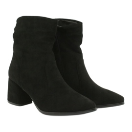 M.Daszyński Botki zamszowe Czarne MR2025-10 3