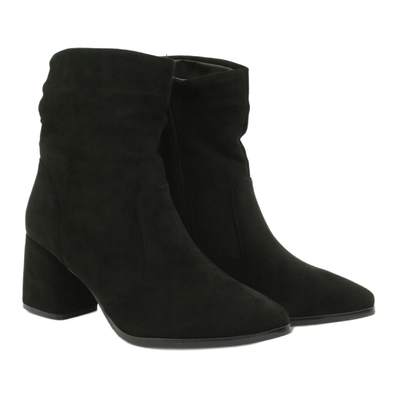 M.Daszyński Botki zamszowe Czarne MR2025-10 3