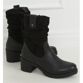 Botki na obcasie czarne J19-51 Black 1