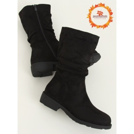 Kozaki damskie krótkie czarne CH1908 Black 1