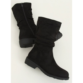 Kozaki damskie krótkie czarne CH1908 Black 2