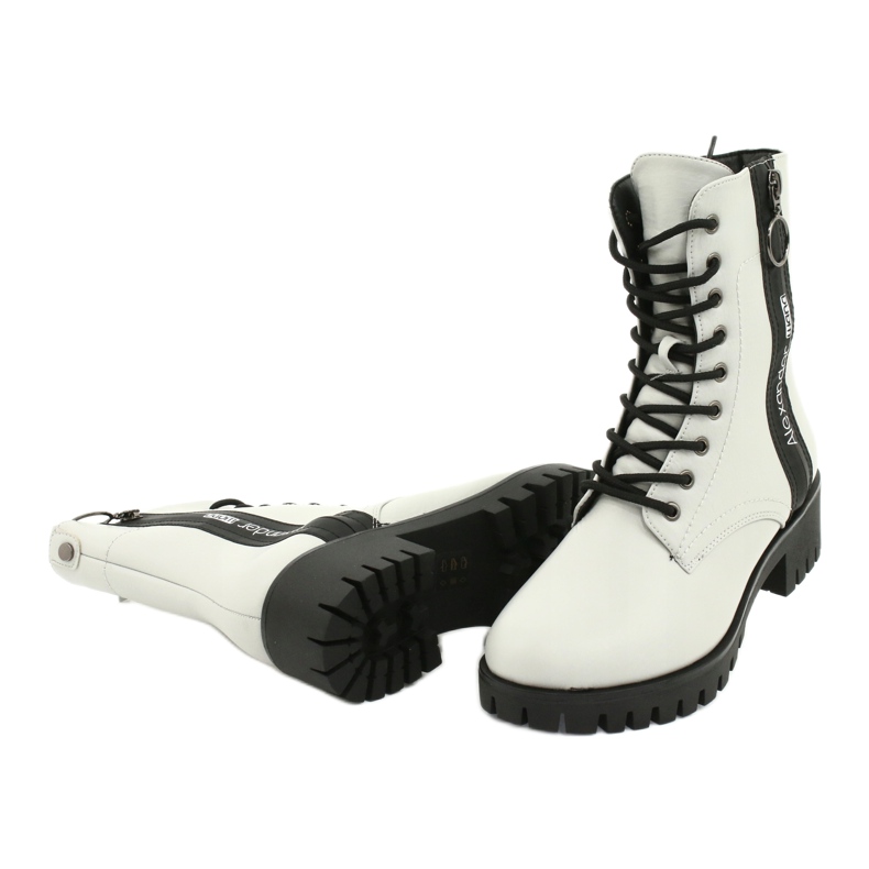 M.Daszyński Workery timberki szare Daszyński MR1813-31 czarne 3