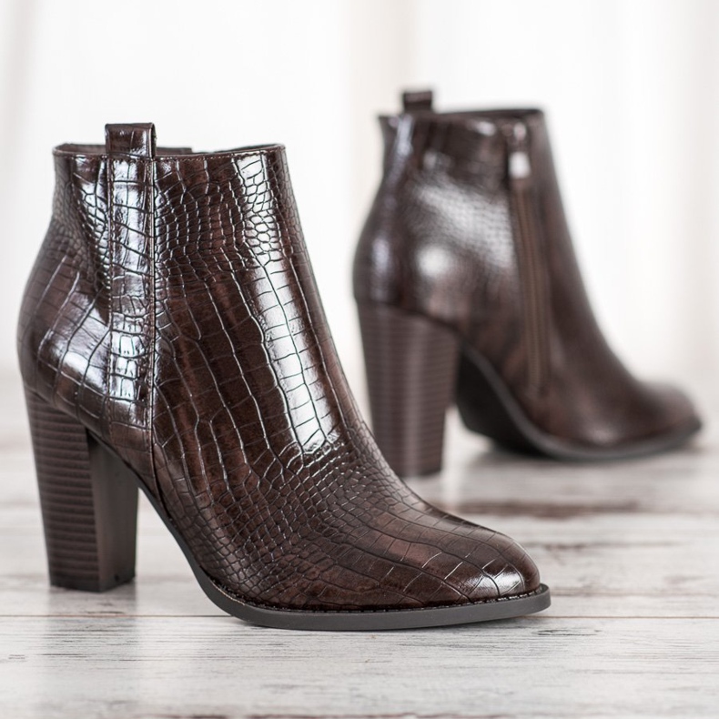 Seastar Botki Z Eko Skóry brązowe 1