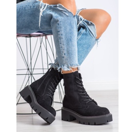 Seastar Zamszowe Workery czarne 1