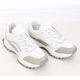 Buty sportowe biało-szare LA87P Grey białe 3