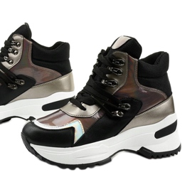 Czarne sneakersy wsuwane Gianna wielokolorowe 1